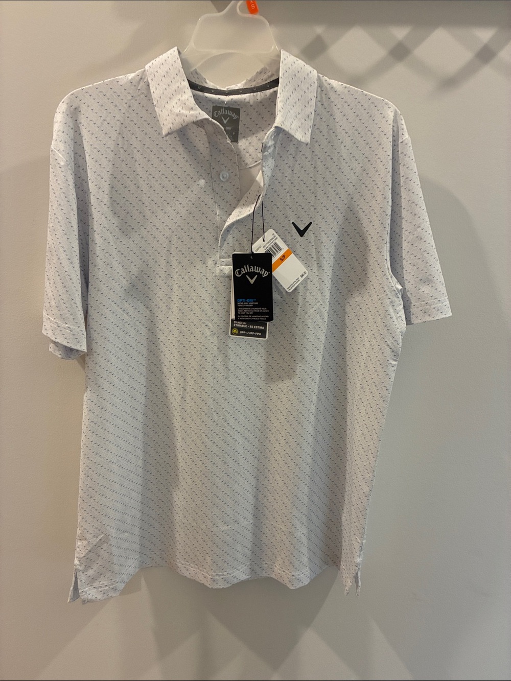 Callaway Men’s White Micro-Pattern Performance Polo